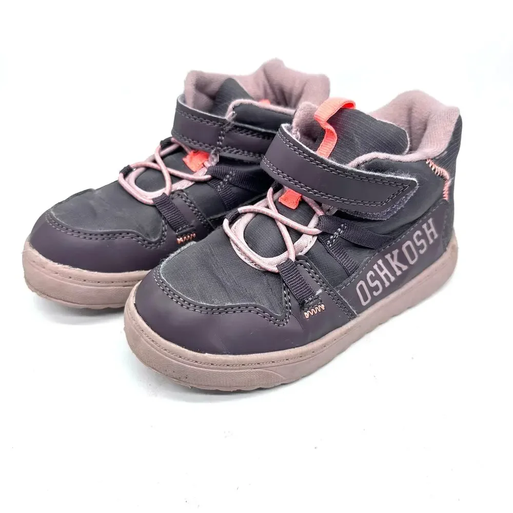 OshKosh B'gosh Camino Purple High Top Velcro Winter Snow Boot Girls Size 11